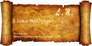 Linka Márton névjegykártya