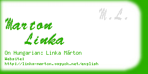 marton linka business card