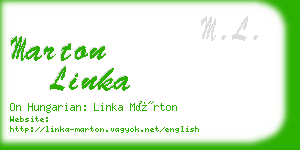 marton linka business card